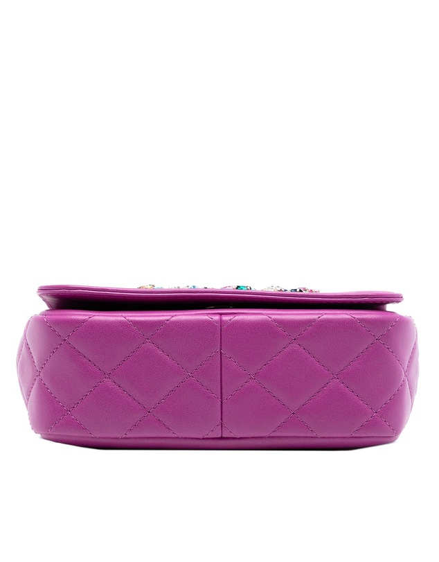 Pre-Loved by Azura Reborn - Pre-Loved Mini Lambskin Giant Crystal CC Flap