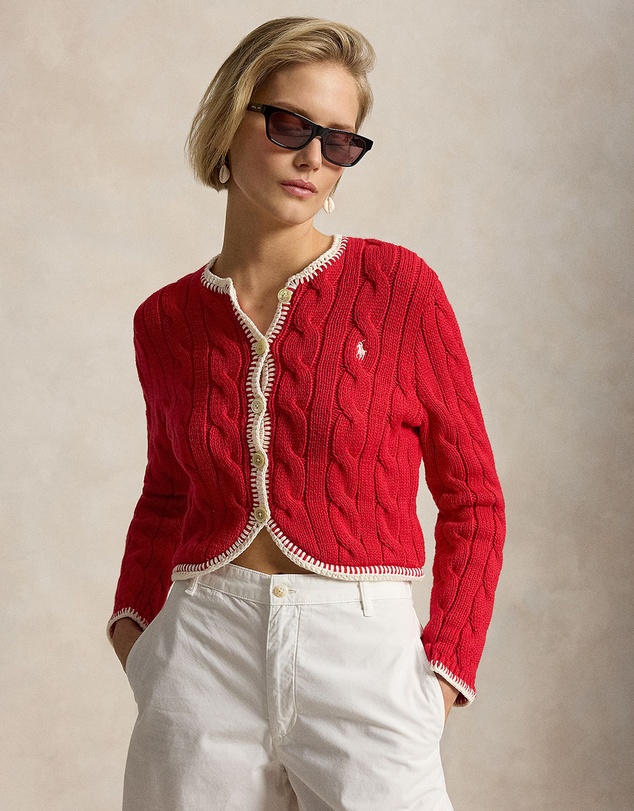 Polo Ralph Lauren - Cable-Knit Cropped Cardigan