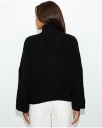 Dazie - Riley Funnel Neck Knit Jumper