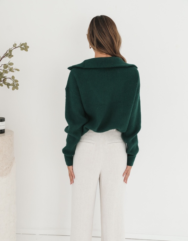 Esther & Co - Merete Knit - Dark Green