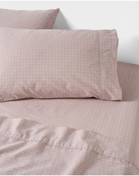 Linen House - Volley Check Sheet Set