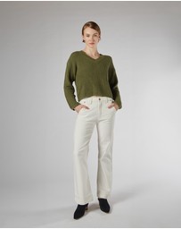 DRICOPER DENIM - Lulu Khaki Cotton Sweater
