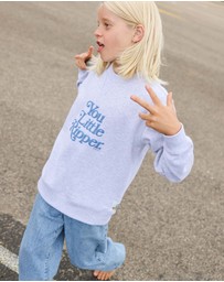 Skwosh - You Little Ripper Kids Crew Neck Sweat in Grey Marle