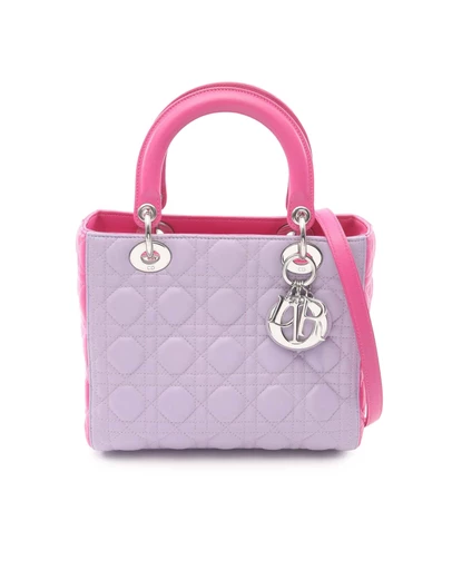 Pre-Loved by Azura Reborn - Pre-Loved Medium Bicolor Lambskin Cannage Lady Dior