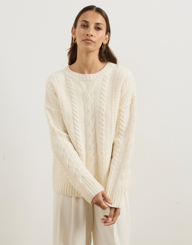 Atmos&Here - Drew Oversized Textured Cable Knit Jumper