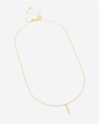 Lovisa - Waterproof Gold Plated Stainless Steel Pillar Engravable Pendant Necklace