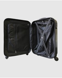 JETT BLACK - Check Black Carry On Small Suitcase