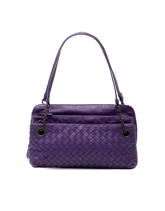 Pre-Loved by Azura Reborn - Pre-Loved Nappa Intrecciato Triple Zip Shoulder Bag
