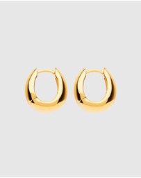 Najo - Arco Yellow Gold Huggie Earrings