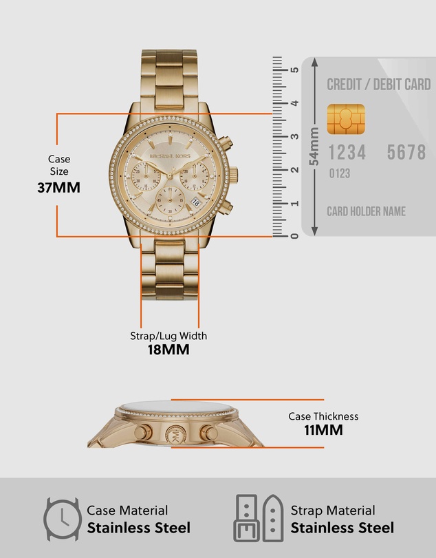 Michael Kors - Michael Kors Ritz Gold Watch MK6356