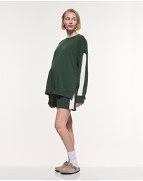 Soon Maternity - Side Stripe Cotton Shorts