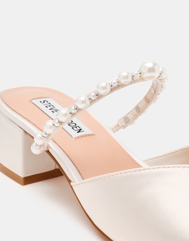 Steve Madden - Galilea Ivory Satin Heels