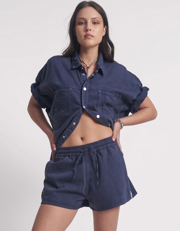 ONE TEASPOON - Denim Boxer Shorts - Midnight