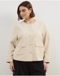 Atmos&Here Curvy - Sorelle Cropped Tailored Jacket