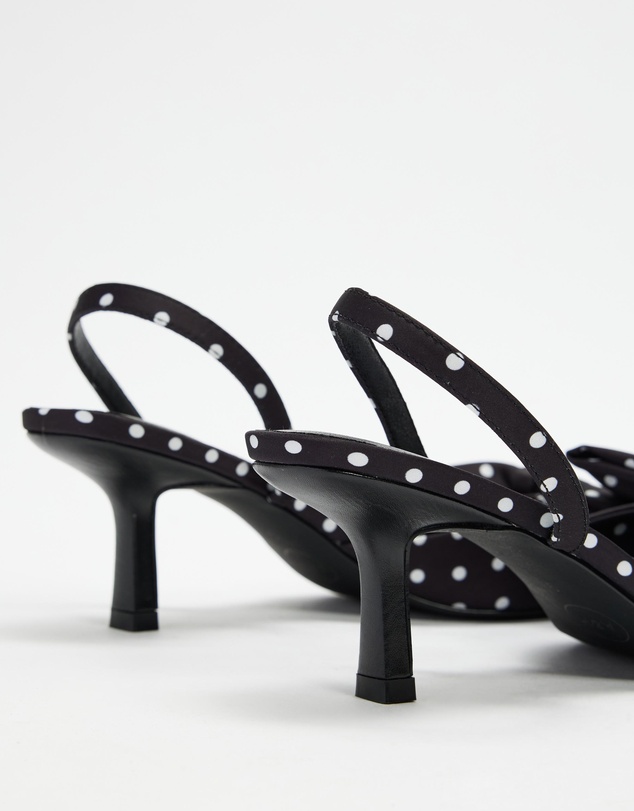 Atmos&Here - Jules Bow Sling Back Kitten Heels