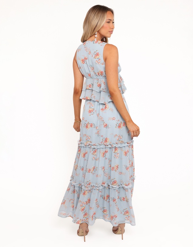 Petal & Pup - Isla Tiered Skirt Set - Blue Floral