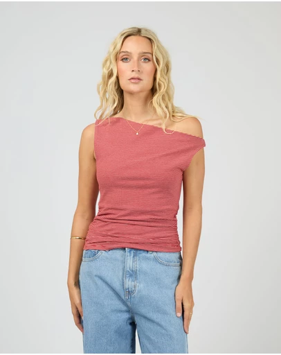 All About Eve - Kylie Stripe Top Red