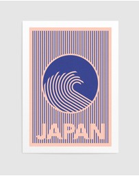 Olive et Oriel - Great Wave Of Japan by Rosi Feist Art Print