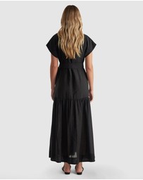 Decjuba - Tamara Tiered Maxi Shirt Dress