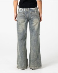 Rusty - DIY Wendy Wide Low Rise Distressed Jean