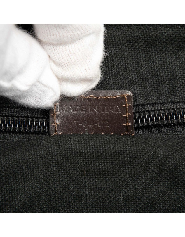 Pre-Loved by Azura Reborn - Pre-Loved Smoke Check Coated Canvas and Leather Crossbody