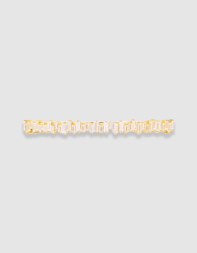 Wanderlust + Co - Jagged Baguette 14K Gold Vermeil Bangle