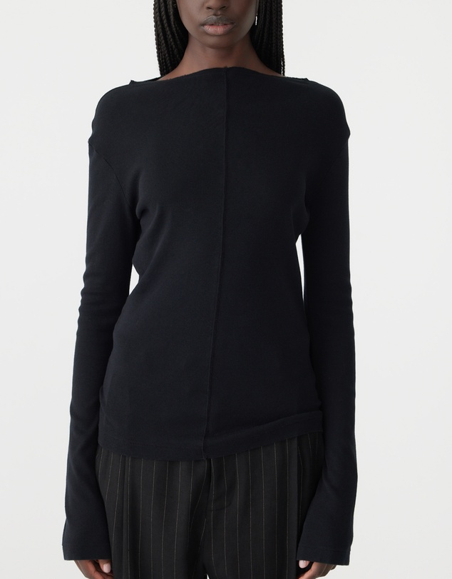 Bassike - Front Seam Rib Long Sleeve T-Shirt