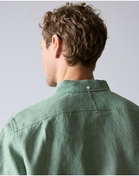 Trenery - Regular Fit Delave Linen Long Sleeve Shirt in Willow