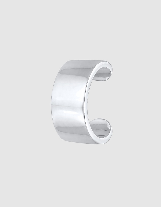Kuzzoi - ICONIC EXCLUSIVE - Earrings Men Single Earcuff Basic Trend in 925 Sterling Silver
