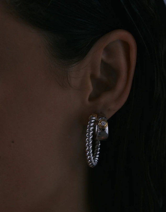Luv Aj - The Luna Bezel Hoops