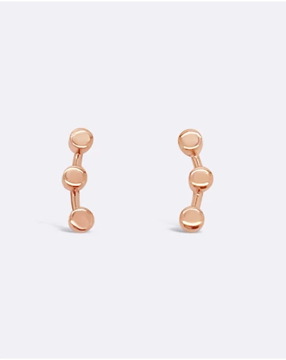 Ichu - Tiny Triple Circle Ear Cuff Rose Gold