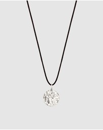 Kuzzoi - ICONIC EXCLUSIVE - Necklace Male Nylon Black 925 Sterling Silver