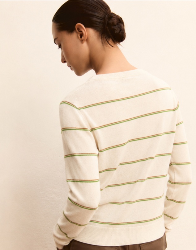 Emme | Max Mara Group - Multicolour Striped Cotton Blend Knit Sweater