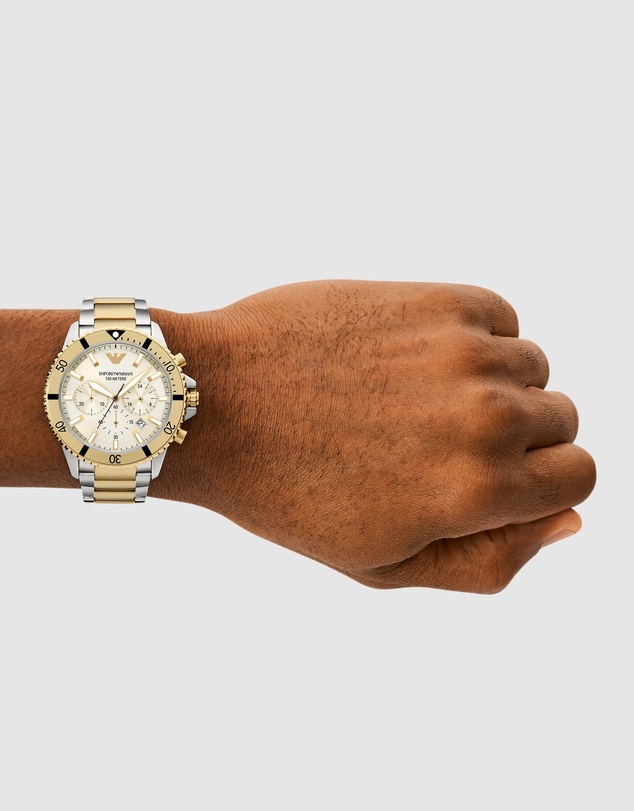 Emporio Armani - Two Tone Chronograph Watch
