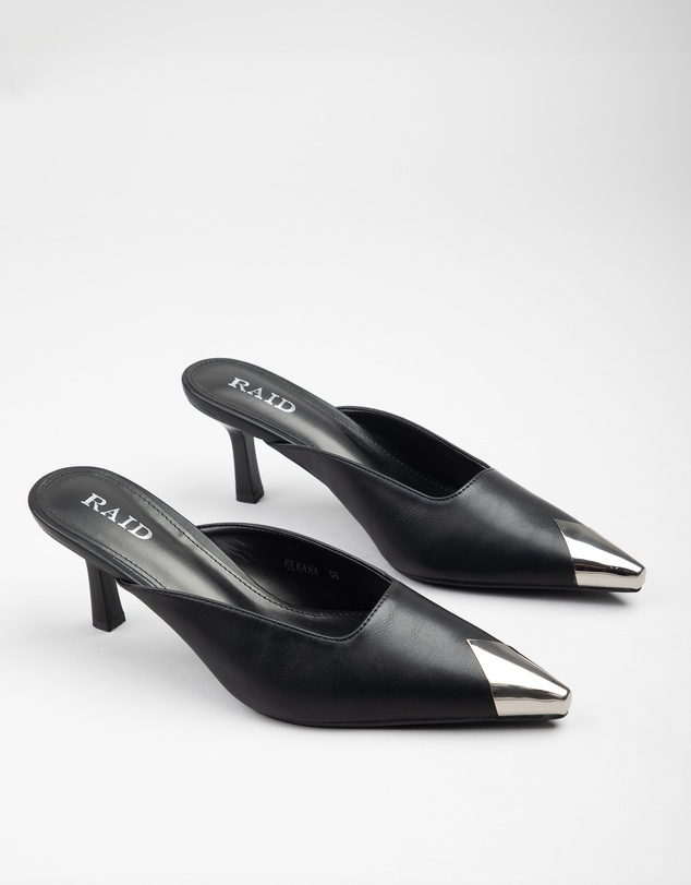 RAID - Elkana heeled Pumps with metal toe in Black