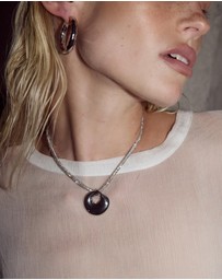 Luv Aj - Mercury Disc Sparkle Necklace