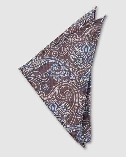 yd. - Kea Paisley Pocket Square