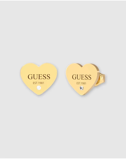 GUESS - Guess Emblazed Studs Party Gold Tone
