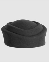 Max Alexander - Felt Black Pillbox Hat