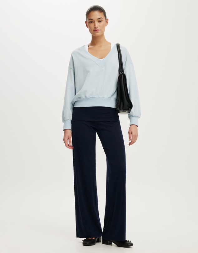 Cotton On - V Neck Fleece Sweatshirt