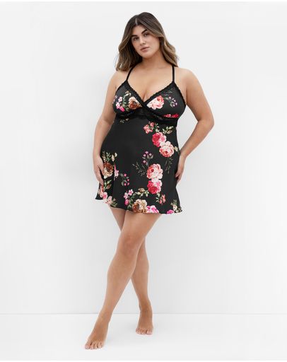 Black Floral Print