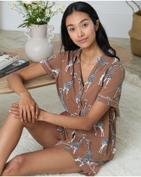 Chelsea Peers - Organic Cotton Button Up Shorts Set