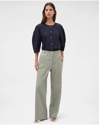 Oroton - Twill Straight Leg Pants