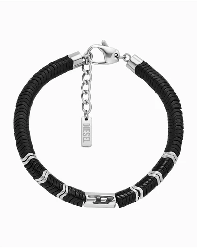 Diesel - D Logo Silver Tone Bracelet