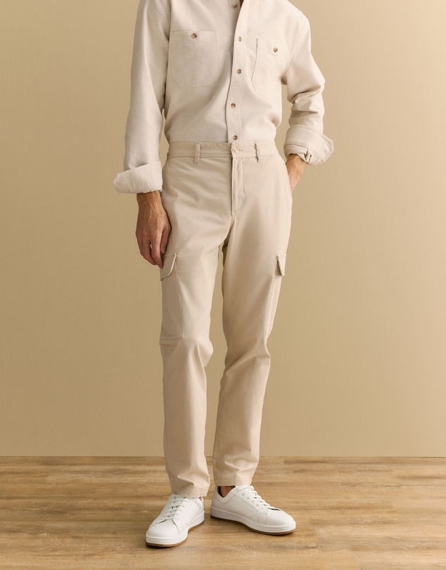 Trenery - Cotton Twill Cargo Pant in Fawn