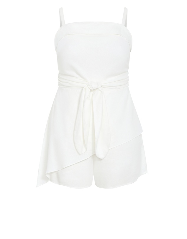 City Chic - Laura Playsuit - ivory