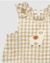 Purebaby - Gingham Romper -Kids-Babies
