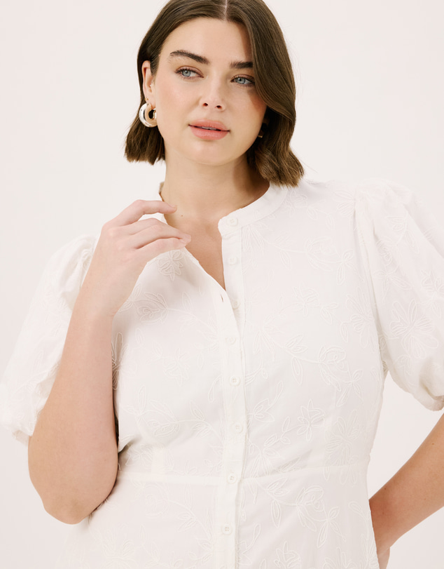 Atmos&Here Curvy - Pippa Puff Sleeve Midi Dress