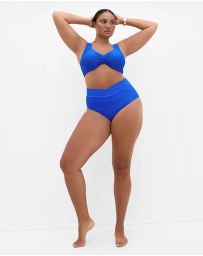 City Chic - Plus size Positano Underwire Bikini Top - cobalt blue
