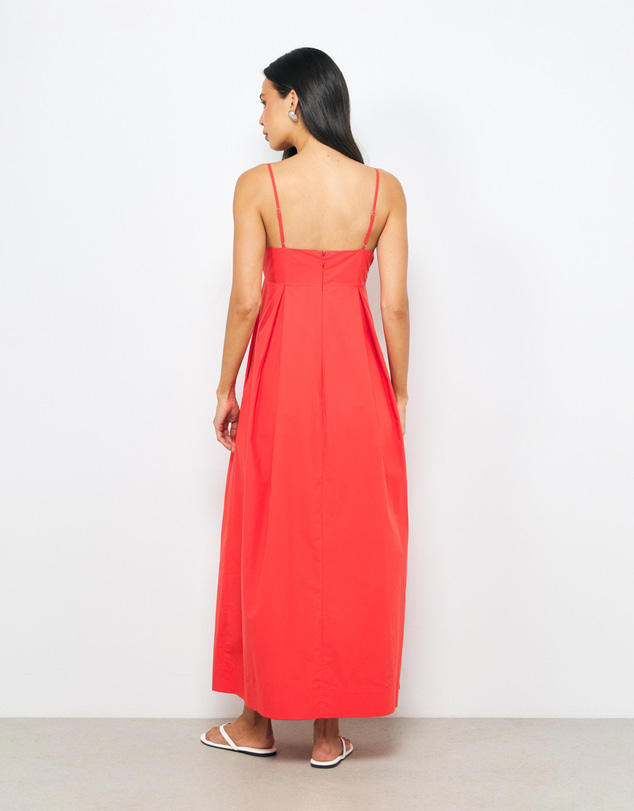 AERE - Loa Embroidered Flower Midi Dress